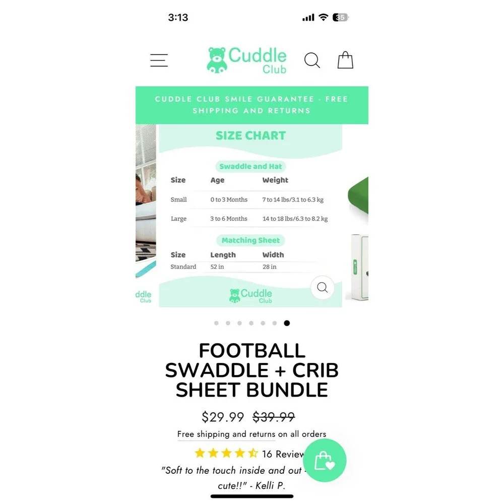 New Cuddle Club Swaddle & Crib Sheet Football Set Size Large 3-6 Mos Gift $40